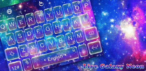 Live Galaxy Neon Keyboard Theme PC screenshot Live Galaxy Neon Keyboard Theme PC screenshot
