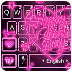Live Neon Heart Keyboard Theme for PC Live Neon Heart Keyboard Theme for PC