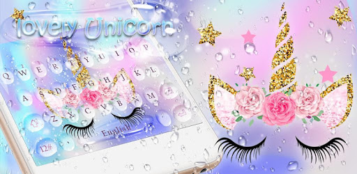 Lovely Water Star Unicorn Keyboard Theme PC screenshot