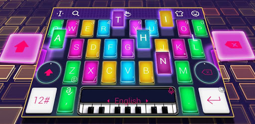 Neon Music Keyboard Theme PC screenshot Neon Music Keyboard Theme PC screenshot