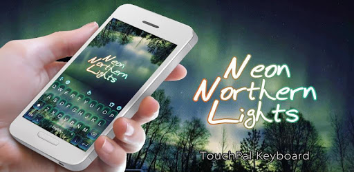 Live Neon Northern Lights Keyboard Theme PC screenshot