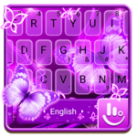 Neon Purple Butterfly Keyboard Theme icon