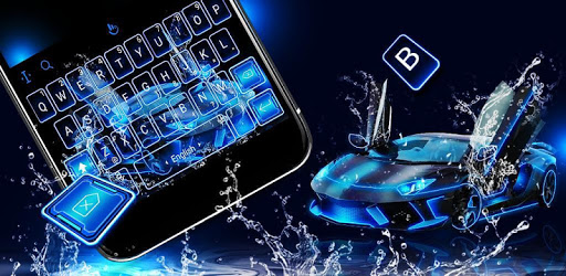 Neon Water Sports Car Keyboard Theme PC screenshot Neon Water Sports Car Keyboard Theme PC screenshot
