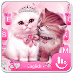 Cute Pink Lovely Cat Keyboard Theme icon