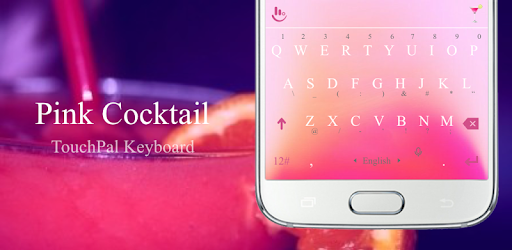 Pink Cocktail Keyboard Theme PC screenshot