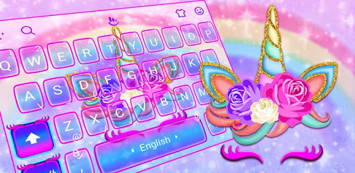 Colorful Pink Glitter Unicorn Keyboard Theme PC screenshot Colorful Pink Glitter Unicorn Keyboard Theme PC screenshot