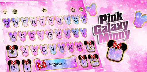 Pink Galaxy Minny Keyboard Theme PC screenshot