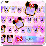 Pink Galaxy Minny Keyboard Theme icon