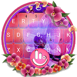 Pink Orchid Flower Garden Keybaord Theme for PC
