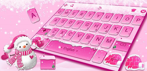 Cute Cartoon Winter Pink Snowman Keyboard Theme PC screenshot Cute Cartoon Winter Pink Snowman Keyboard Theme PC screenshot