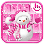 Cute Cartoon Winter Pink Snowman Keyboard Theme for PC Cute Cartoon Winter Pink Snowman Keyboard Theme for PC
