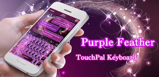 Purple Feather Keyboard Theme PC screenshot