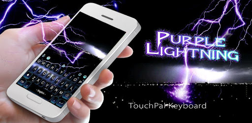 Live Purple lightning Keyboard Theme PC screenshot