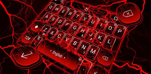 Red Lightning Keyboard Theme PC screenshot