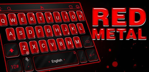 Red Metal Keyboard Theme PC screenshot