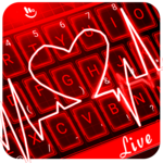 Live 3D Red Neon Heart Keyboard Theme icon