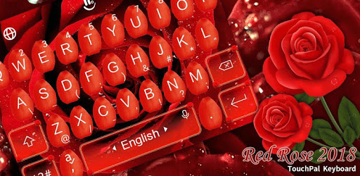 Romantic Love Red Rose Keyboard Theme PC screenshot