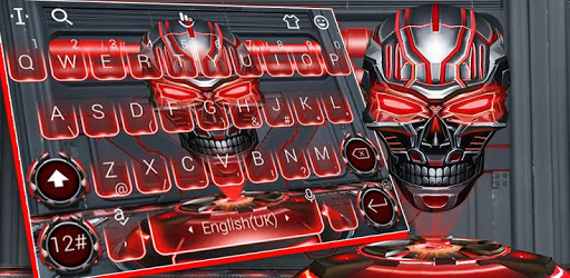 Robot Skull Keyboard Theme PC screenshot