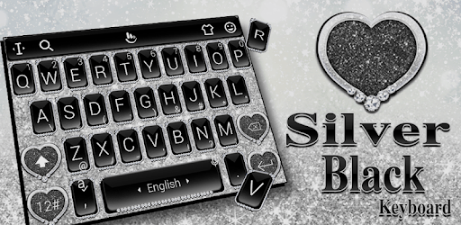 Black Silver Glitter Keyboard Theme PC screenshot