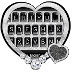 Black Silver Glitter Keyboard Theme icon