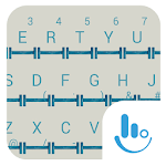 Simple Blue Wood Keyboard for PC Simple Blue Wood Keyboard for PC