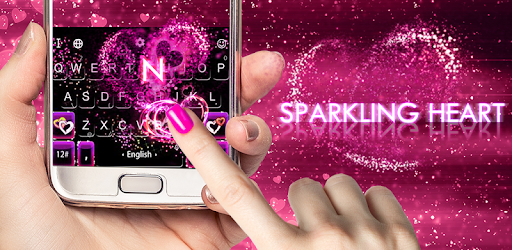 Sparkling Heart Keyboard Theme PC screenshot