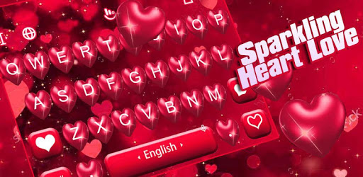 Sparkling Heart Love Keyboard Theme PC screenshot Sparkling Heart Love Keyboard Theme PC screenshot