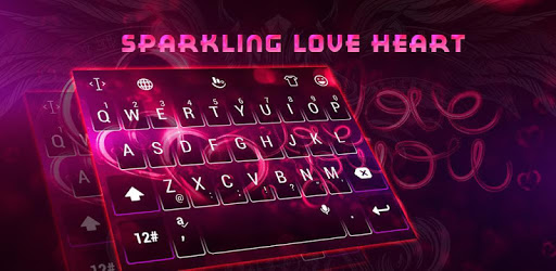 Sparkling Love Heart Keyboard Theme PC screenshot Sparkling Love Heart Keyboard Theme PC screenshot