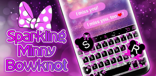 Sparkling Minny Bowknot Keyboard Theme PC screenshot