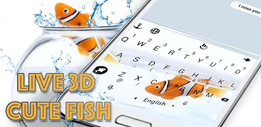 Animated Cute Fish Keyboard Theme PC screenshot