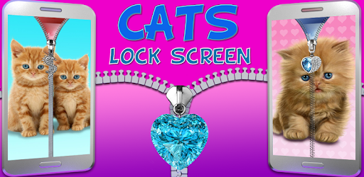 Cats lock screen. Zipper. PC screenshot Cats lock screen. Zipper. PC screenshot