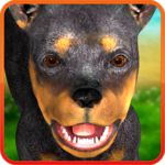 Animated dog doberman icon