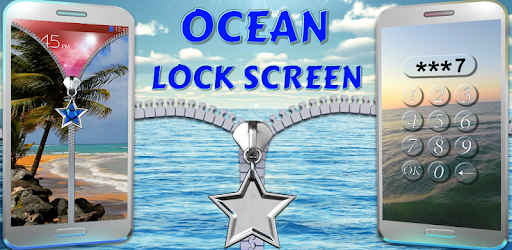 Ocean lock screen. PC screenshot