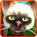 White cat walking for PC