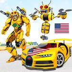 Bee Robot Car Transformation Game: Robot Car Games icon