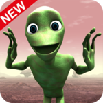 Green alien dance-crazy icon