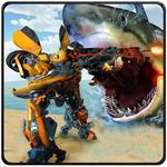 Car Robot Shark Hunting-Monster Shark Survival icon