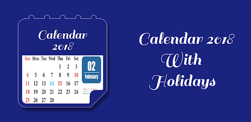 Calendar 2018 & Holidays PC screenshot