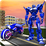 Real Moto Robot Transform: Flying Bike Robot Wars icon