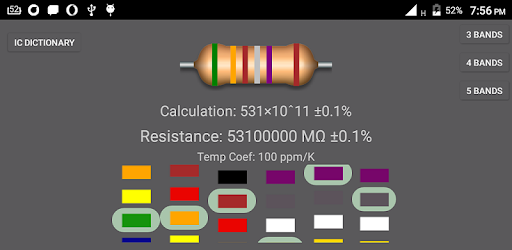 Resistor Color Code Calculator PC screenshot Resistor Color Code Calculator PC screenshot