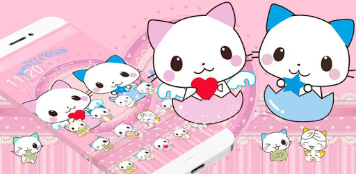 Cute Cartoon Cat Love Theme PC screenshot