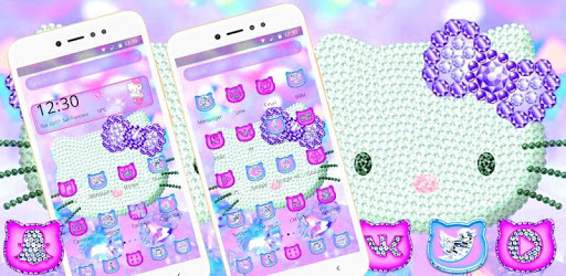 Cute Kitty Diamond Theme PC screenshot