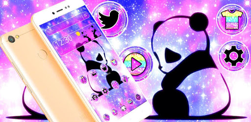 Cute Panda Galaxy Theme PC screenshot Cute Panda Galaxy Theme PC screenshot