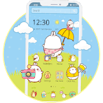 Cute Rabbit Cartoon Theme icon