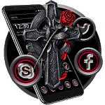 Dark Black Jesus Cross Theme icon