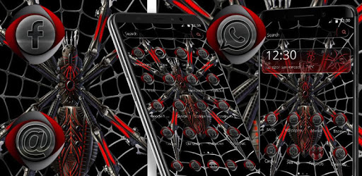 Dark Black Metal Spider Theme PC screenshot