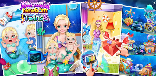 Mermaid Newborn Twins Baby PC screenshot