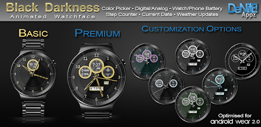 Black Darkness HD WatchFace Widget Live Wallpaper PC screenshot