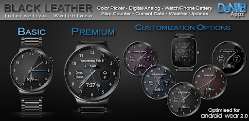 Black Leather HD WatchFace Widget & Live Wallpaper PC screenshot