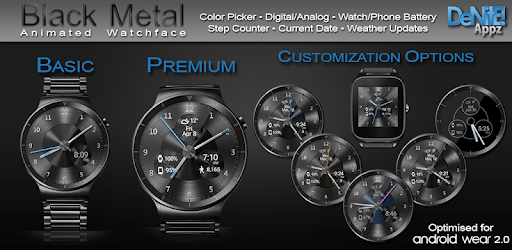 Black Metal HD Watch Face Widget & Live Wallpaper PC screenshot Black Metal HD Watch Face Widget & Live Wallpaper PC screenshot
